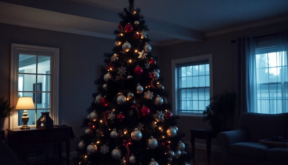 elegant black christmas trees
